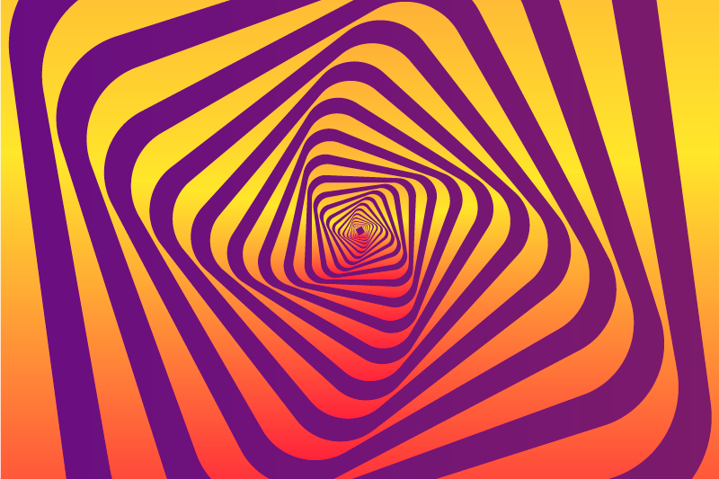 乙烯基地毯几何螺旋色彩图案 - TenStickers