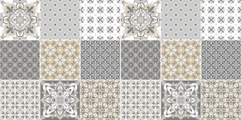 摩洛哥风格瓷砖效果瓷砖地毯 - TenStickers