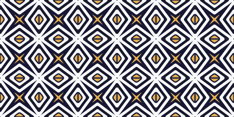 乙烯基地毯几何 菱形图案 - TenStickers