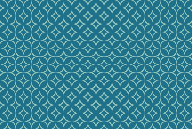 70年代绿松石复古地毯 - TenStickers