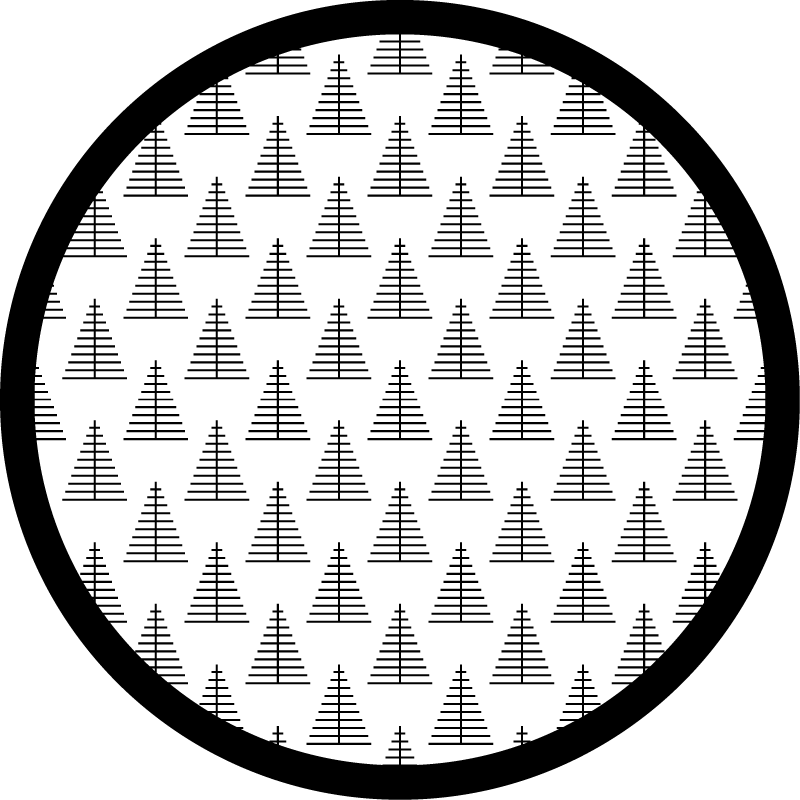 乙烯基地毯几何灰色树木设计 - TenStickers