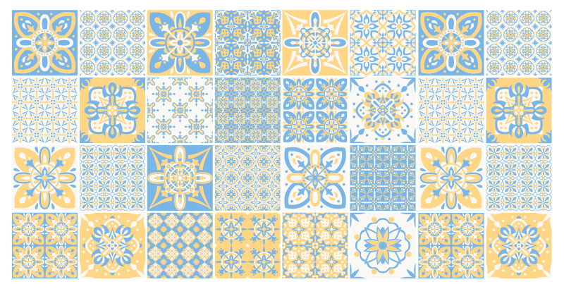 葡萄牙混合瓷砖厨房地板砖 - TenStickers