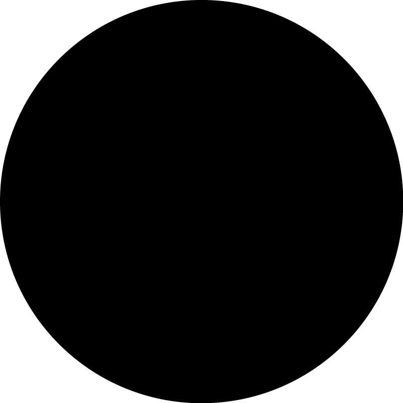 乙烯基地毯黑色圆形设计 - TenStickers