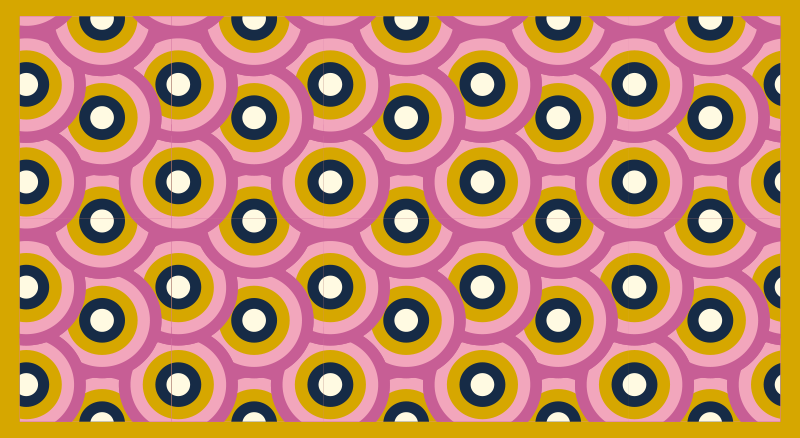 乙烯基地毯几何圆形色彩融合 - TenStickers