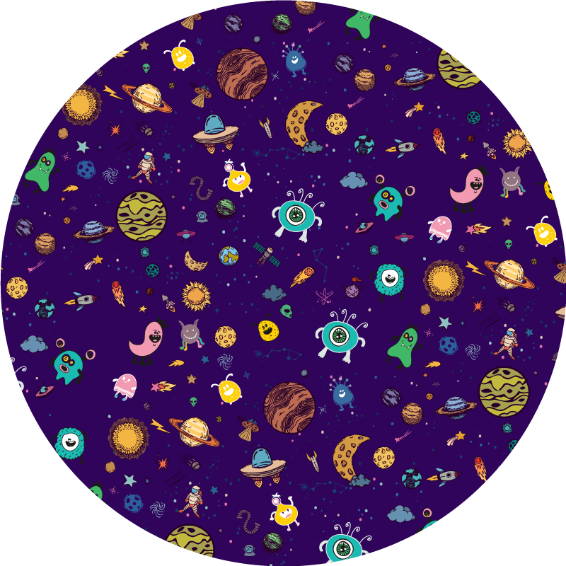 乙烯基地毯宇宙生物探险 - TenStickers