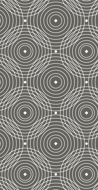 乙烯基地毯几何圆形条纹图案 - TenStickers