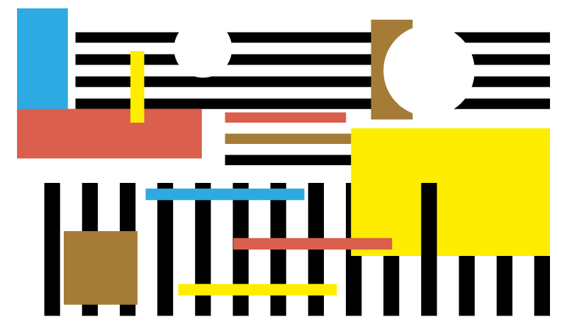 乙烯基地毯带有彩色条纹图案 - TenStickers