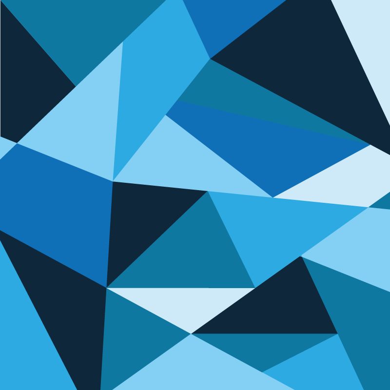 乙烯基地毯几何三角蓝色图案 - TenStickers