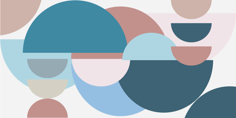 乙烯基地毯几何圆形图案变换 - TenStickers