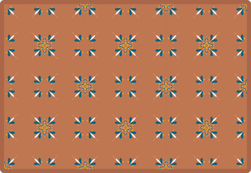 乙烯基厨房地毯花卉图案粉色 - TenStickers