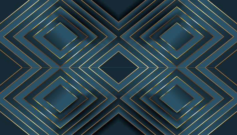 乙烯基地毯黑色边框方块设计 - TenStickers