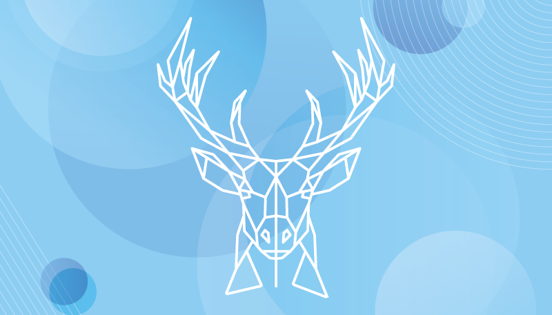 闪闪发光的鹿头颜色北欧乙烯基地毯 - TenStickers