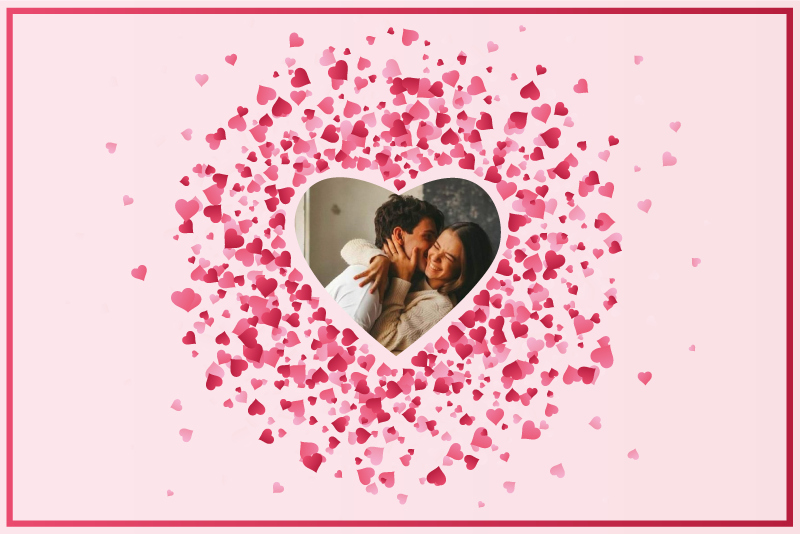 卧室乙烯基地毯心形照片款 - TenStickers