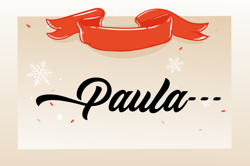 乙烯基地毯圣诞米色设计定制名称 - TenStickers