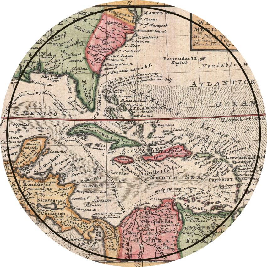 乙烯基地毯 古董地图设计 - TenStickers