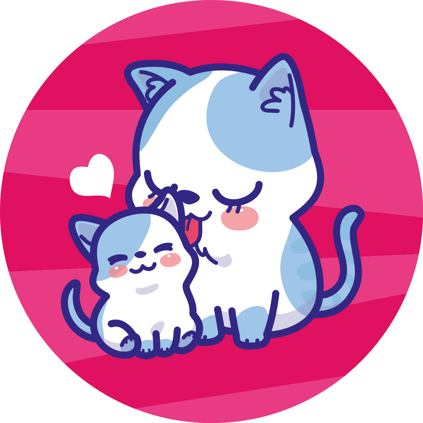 乙烯基地毯 可爱的猫咪伙伴 - TenStickers