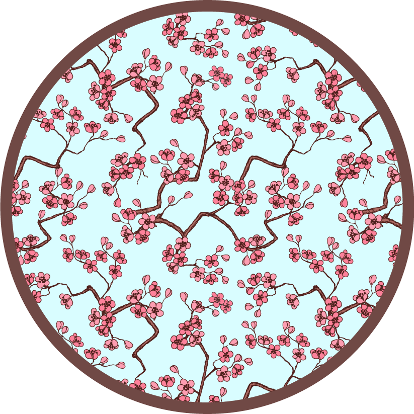 乙烯基花草地毯樱花图案 - TenStickers