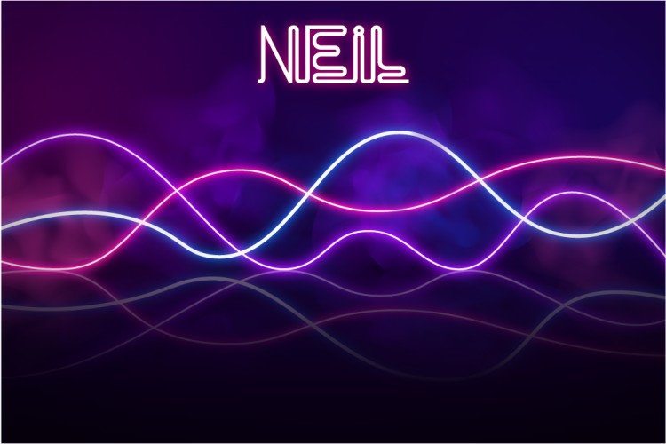 乙烯基地毯名称霓虹灯展示 - TenStickers