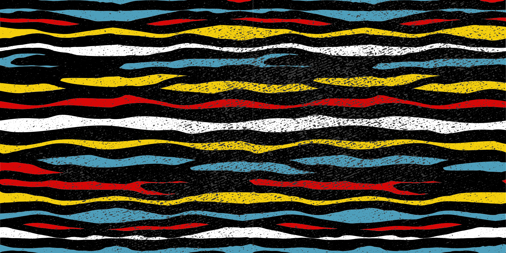 乙烯基地毯条纹色彩缤纷波浪设计 - TenStickers