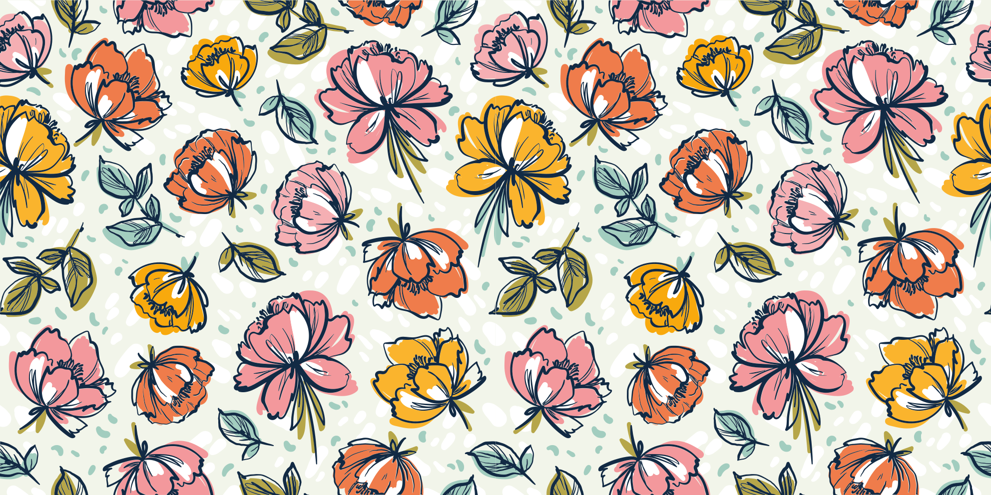 乙烯基花草地毯绽放花园设计 - TenStickers