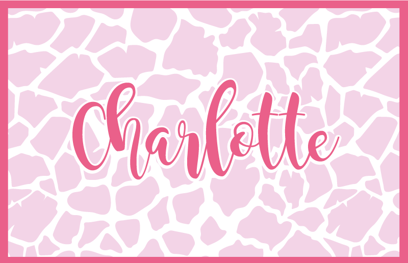 乙烯基地毯名称粉色牛设计 - TenStickers