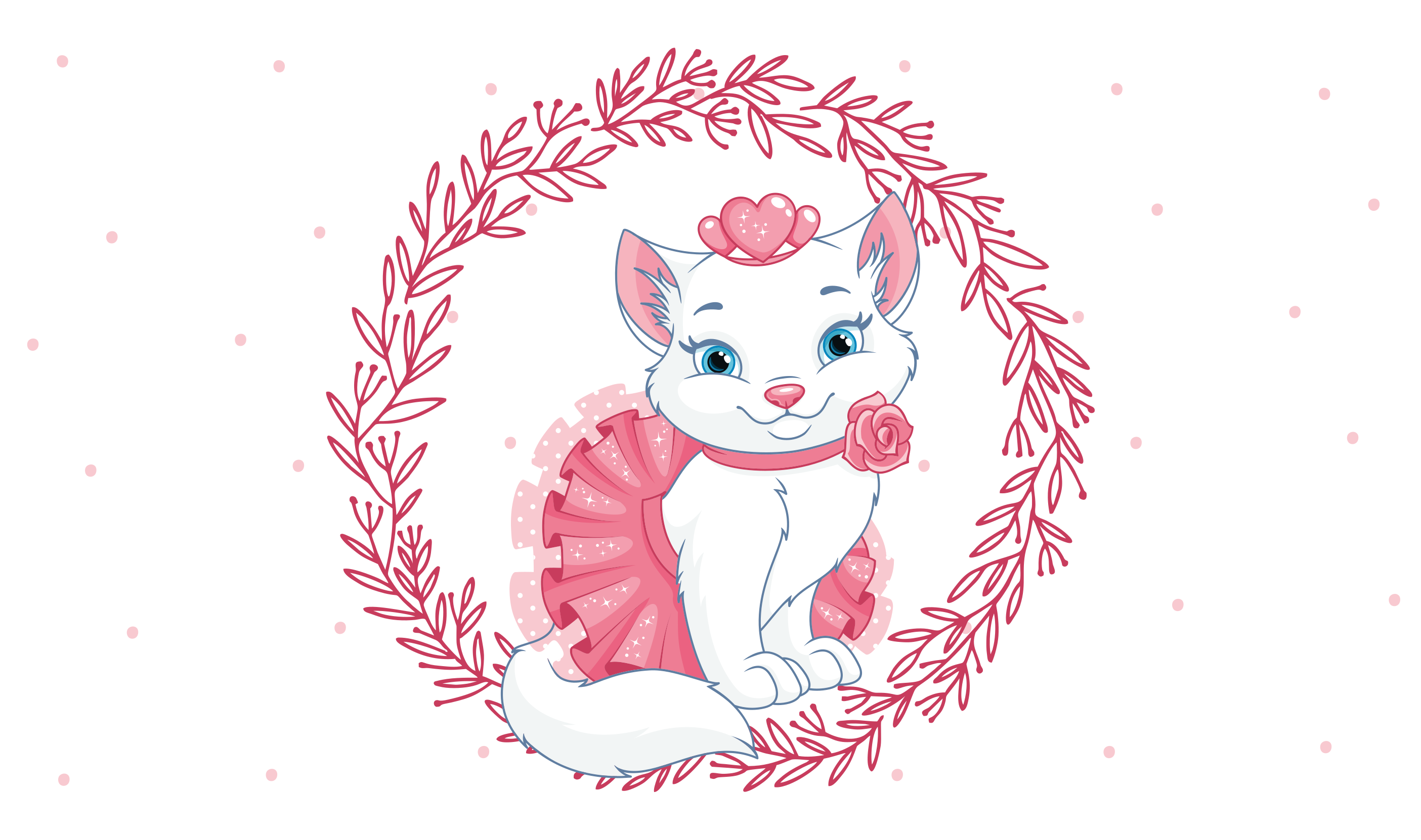 乙烯基地毯 儿童 魅力猫咪插画 - TenStickers