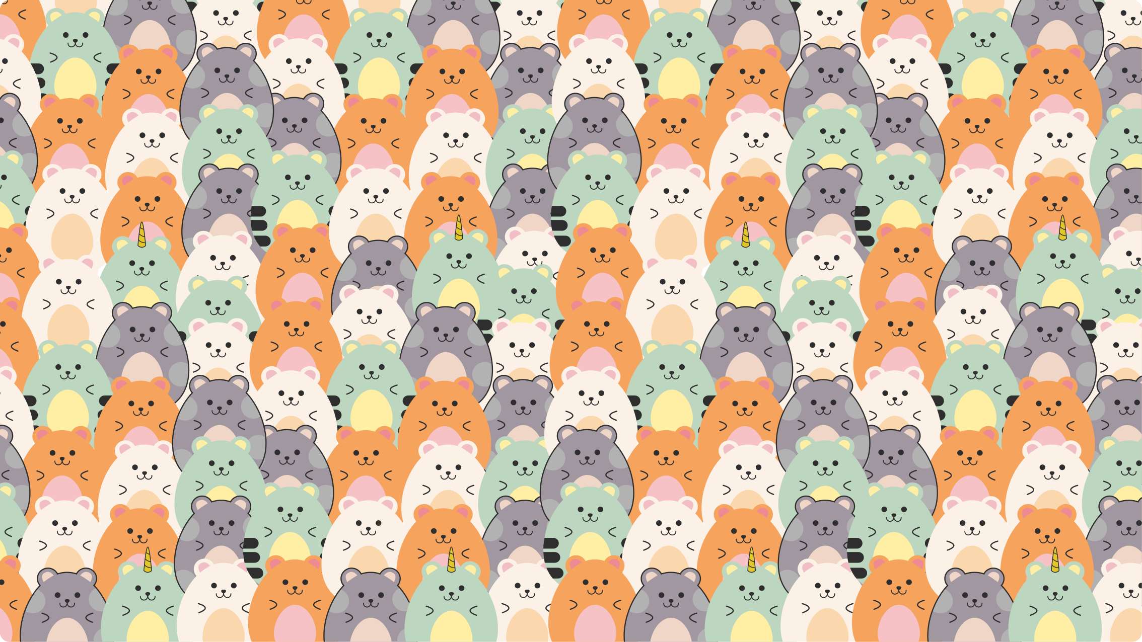 吃动物地毯的多色仓鼠 - TenStickers