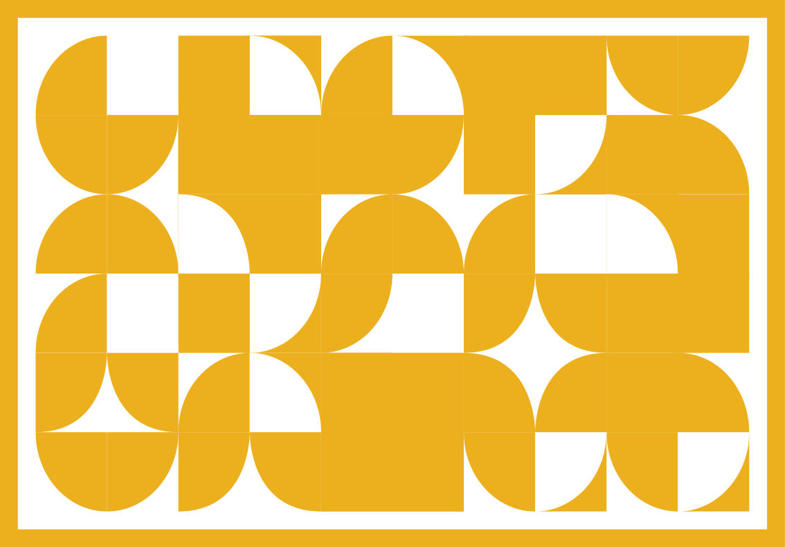 乙烯基地毯几何大胆黄色图形 - TenStickers