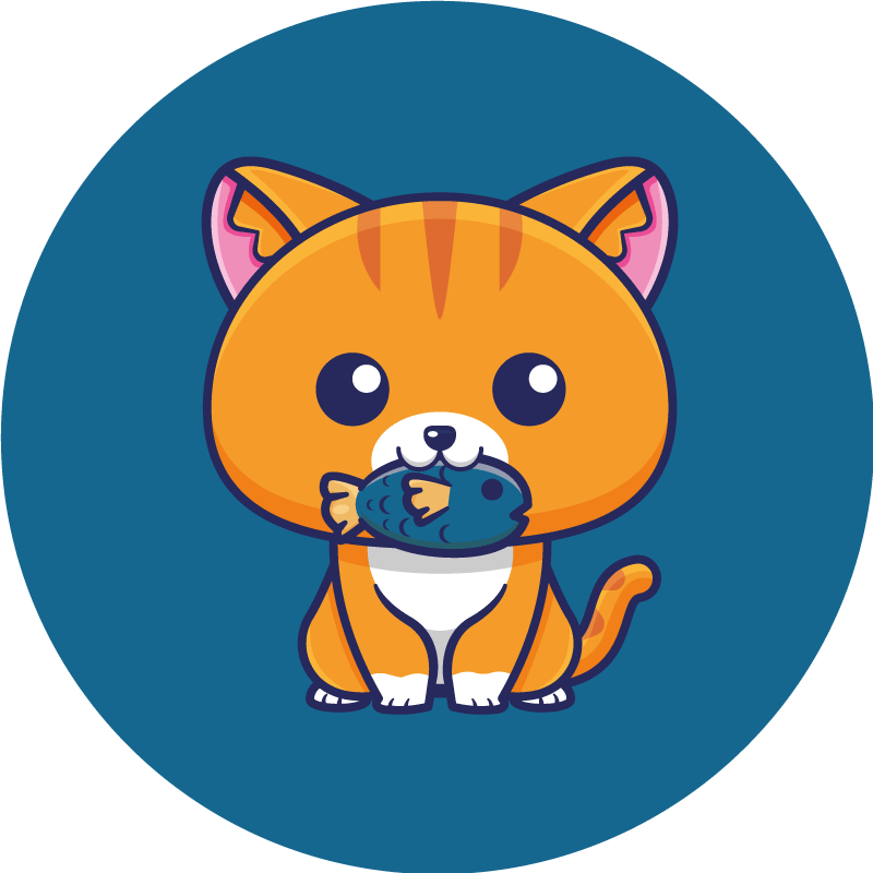 乙烯基地毯动物卡通猫咪圈 - TenStickers