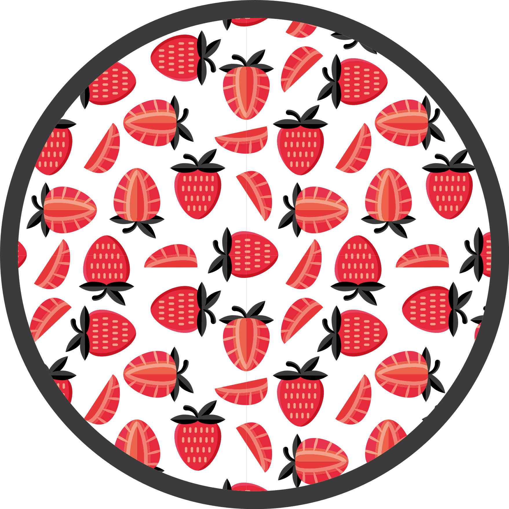 乙烯基厨房地毯草莓插图 - TenStickers