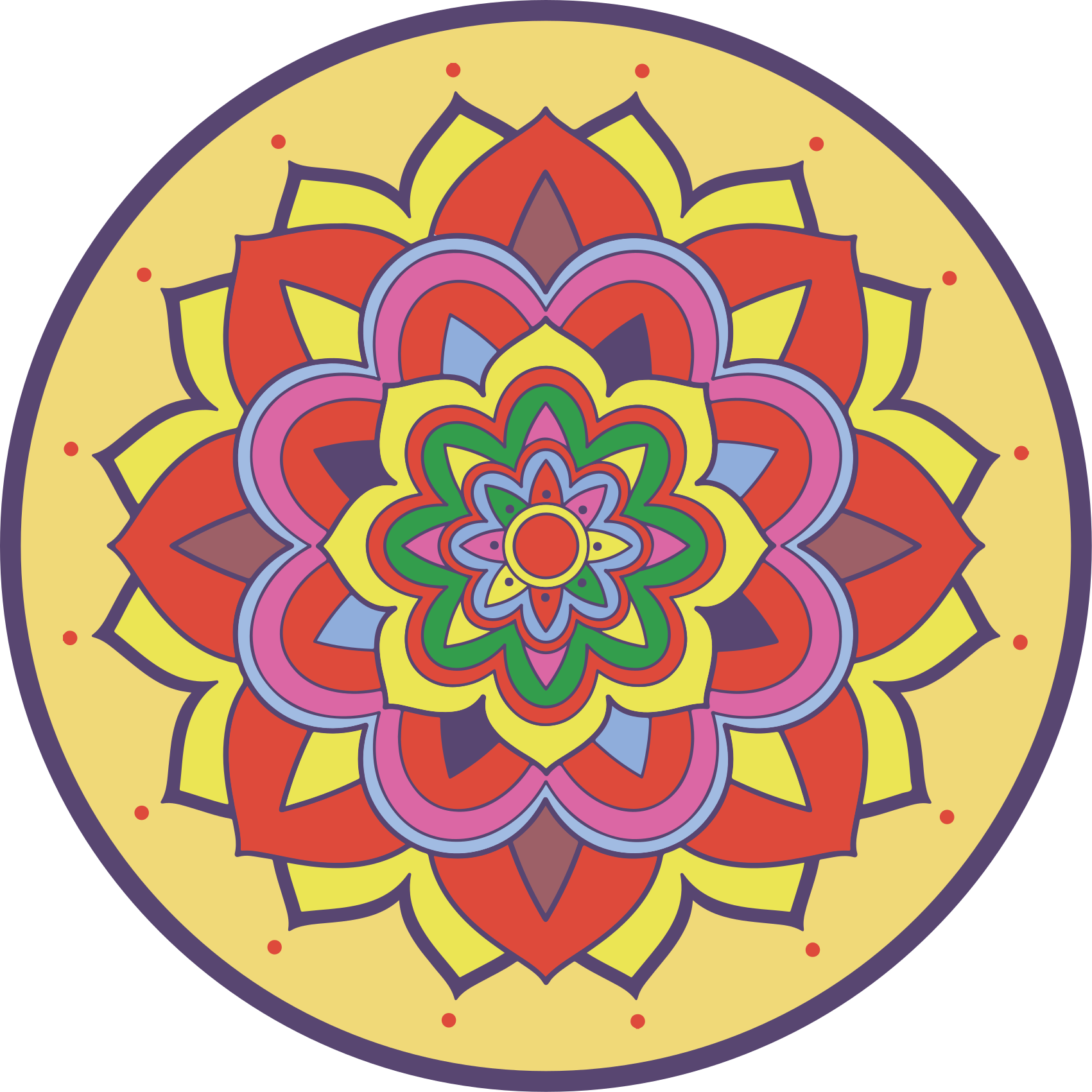 乙烯基地毯色彩斑斓的大花 - TenStickers
