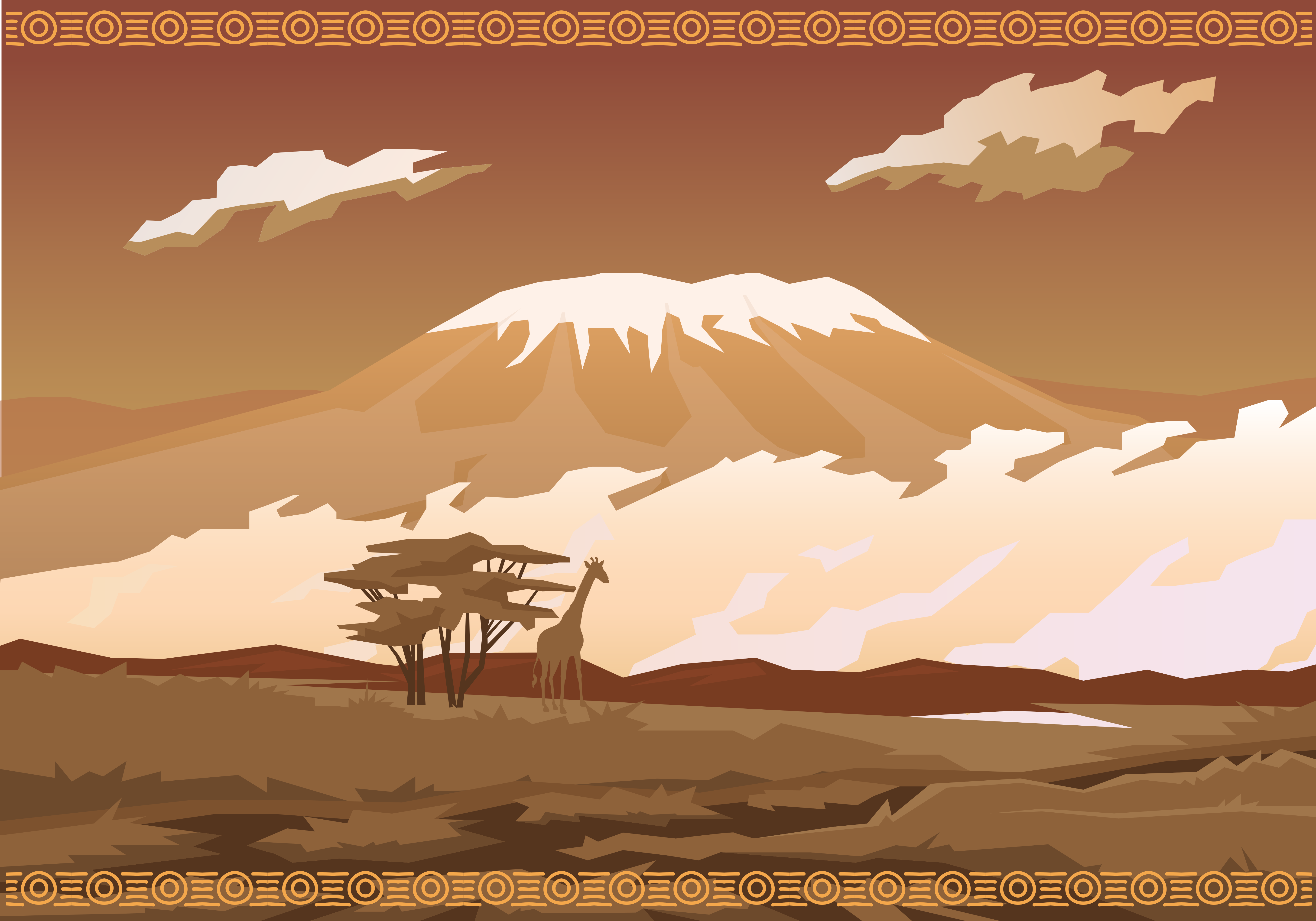 乙烯基地毯特性展现壮丽山景 - TenStickers