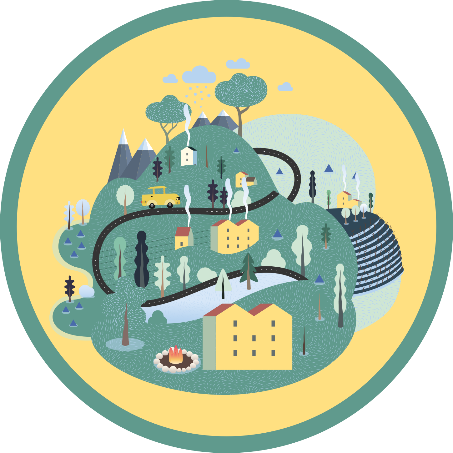 乙烯基地毯道路带你畅游趣味风景 - TenStickers