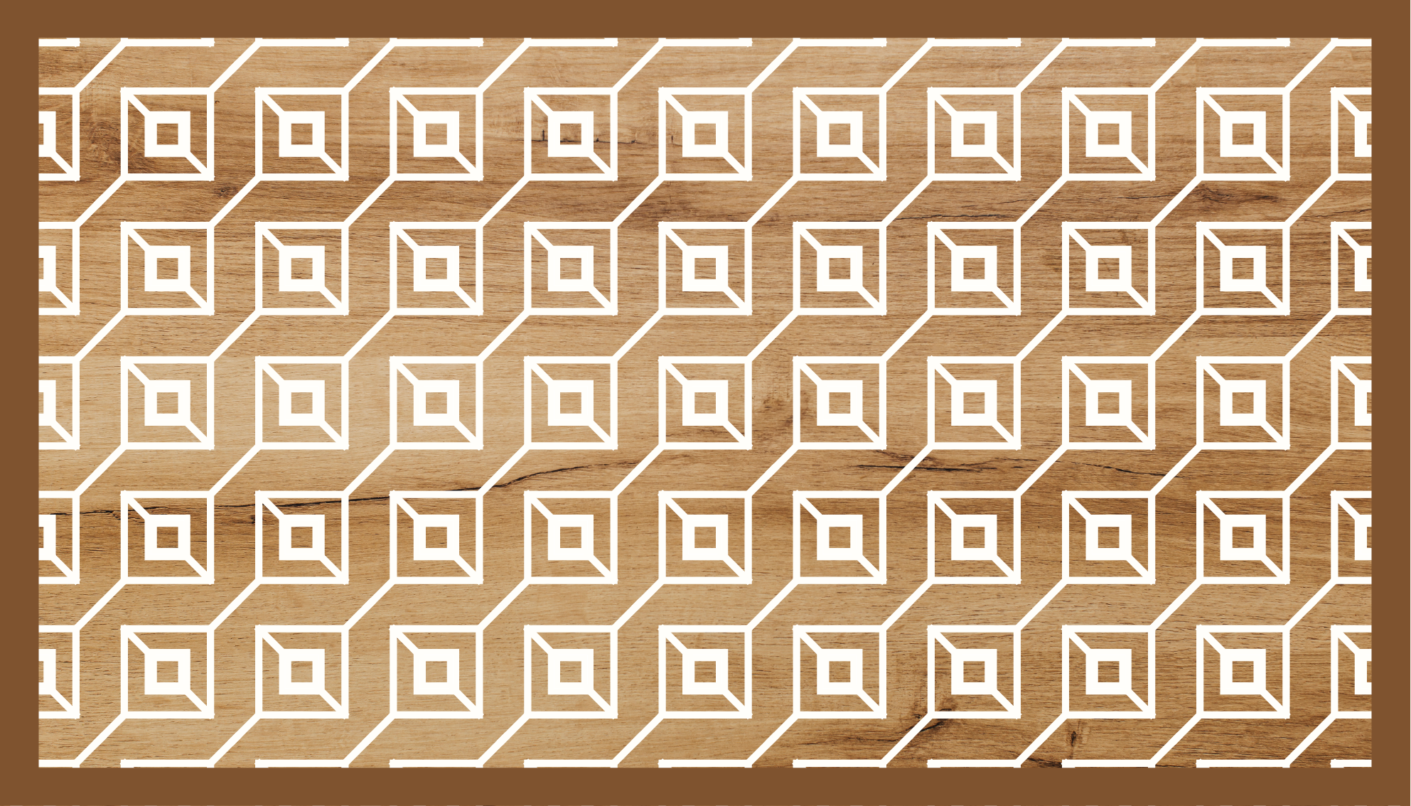 乙烯基地毯木纹几何图案设计 - TenStickers