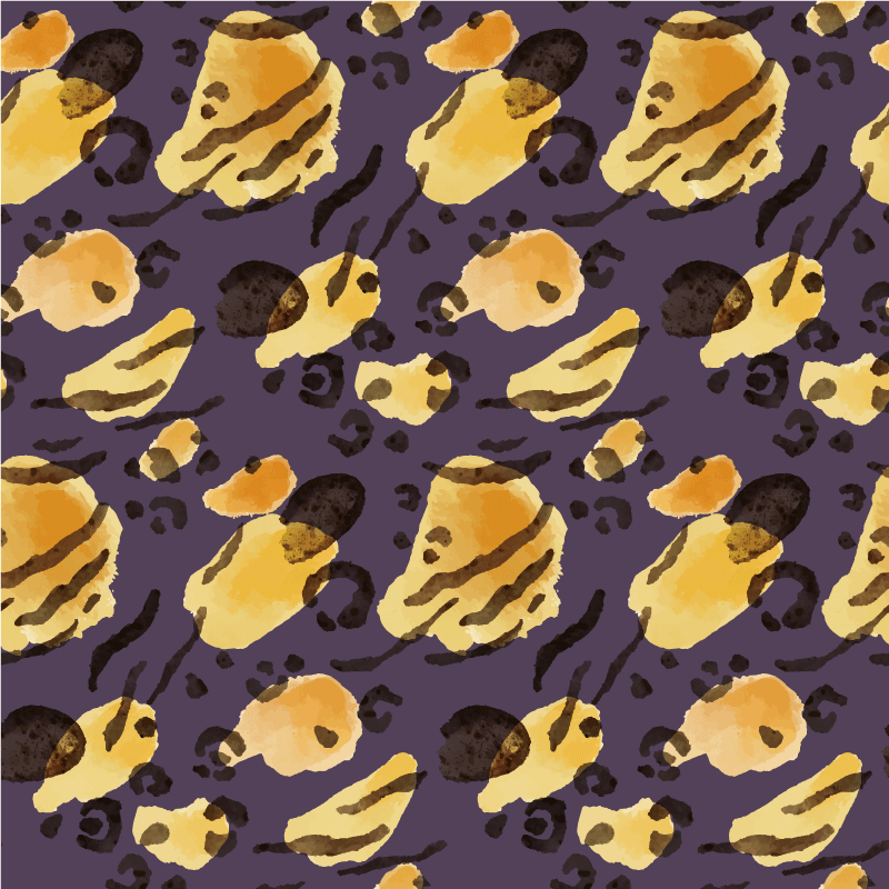 乙烯基地毯动物印花 水彩虎斑 - TenStickers