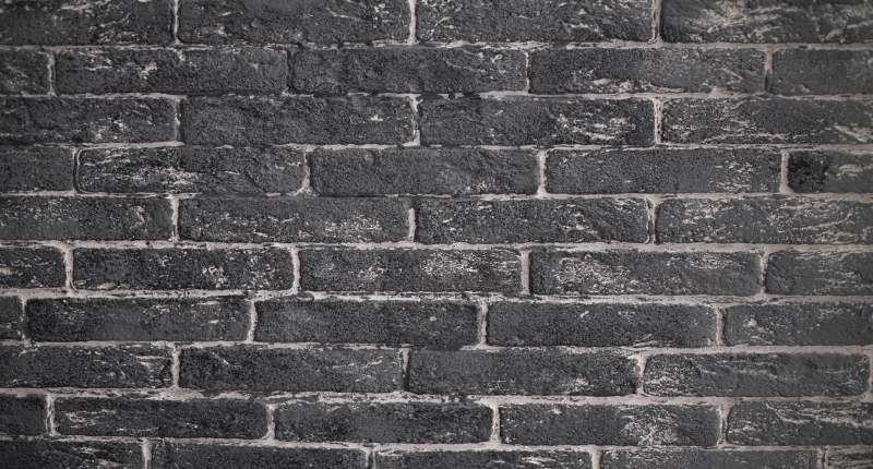 乙烯基地毯 石头效果 时尚黑砖 - TenStickers