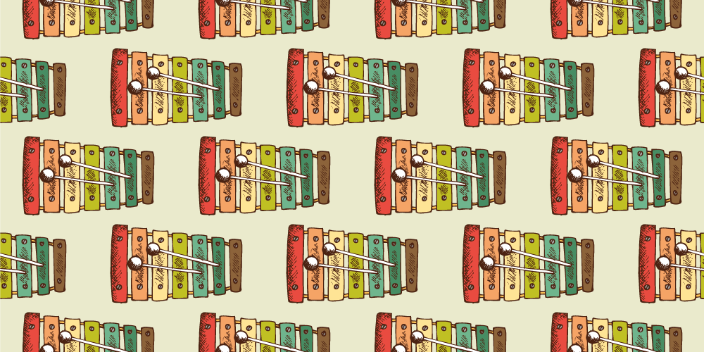 乙烯基地毯 彩色木琴图案 - TenStickers