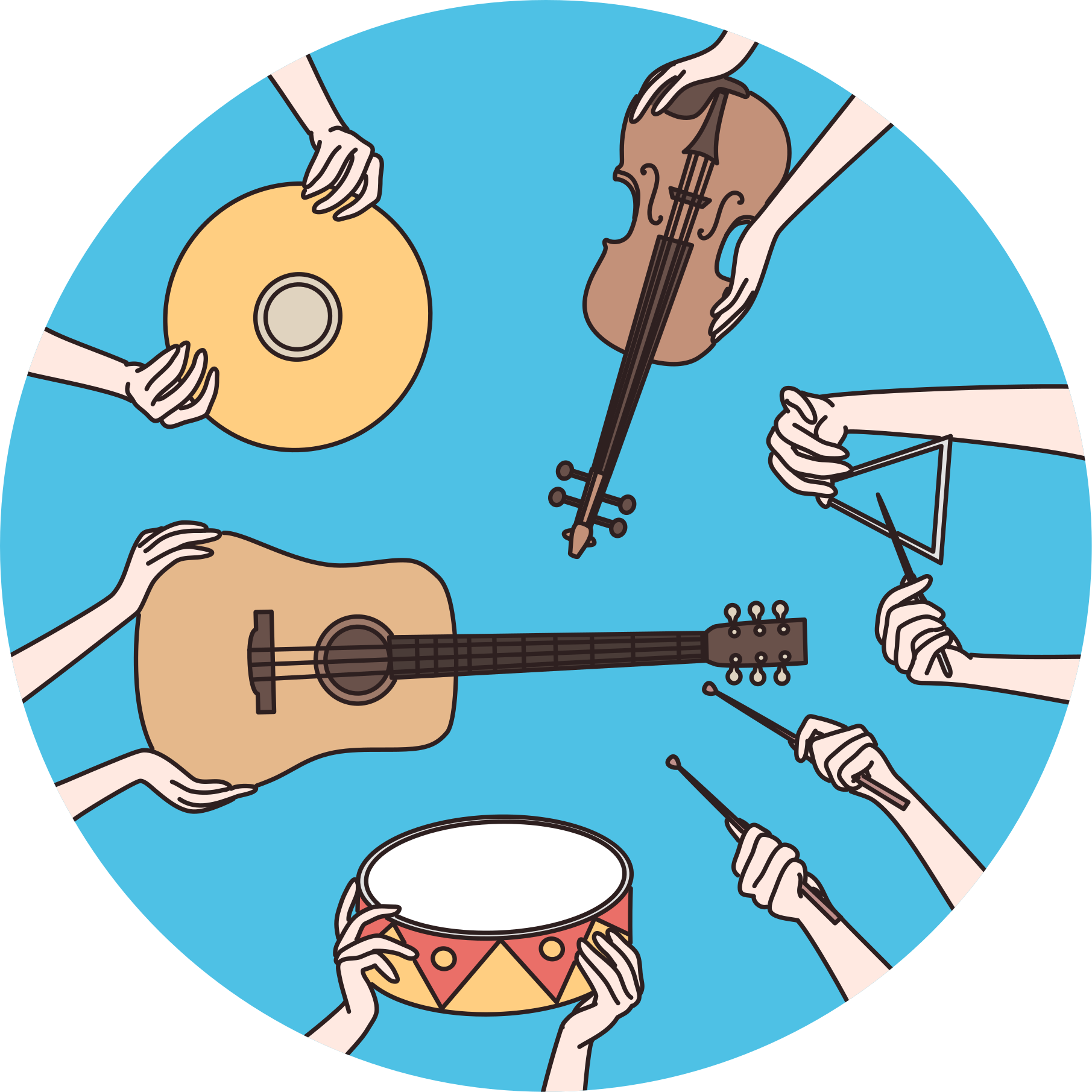 乙烯基地毯乐手图案 - TenStickers