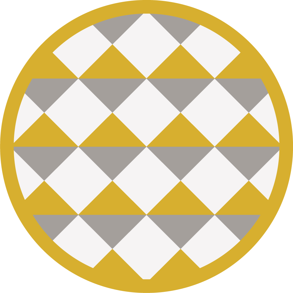 乙烯基地毯几何 菱形图案圆圈 - TenStickers