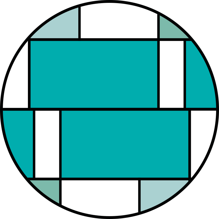 乙烯基地毯几何图案蓝绿色设计 - TenStickers