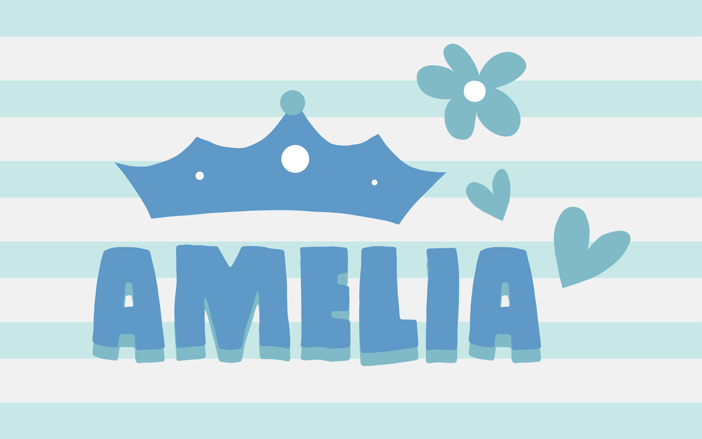 乙烯基地毯名称 皇冠名称放置 - TenStickers