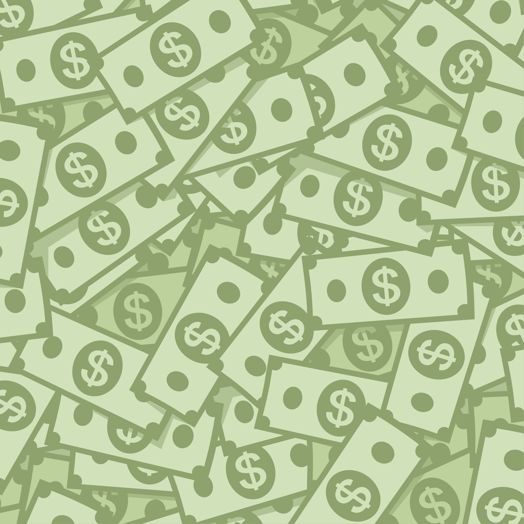 美元钞票遍布图案现代地毯 - TenStickers