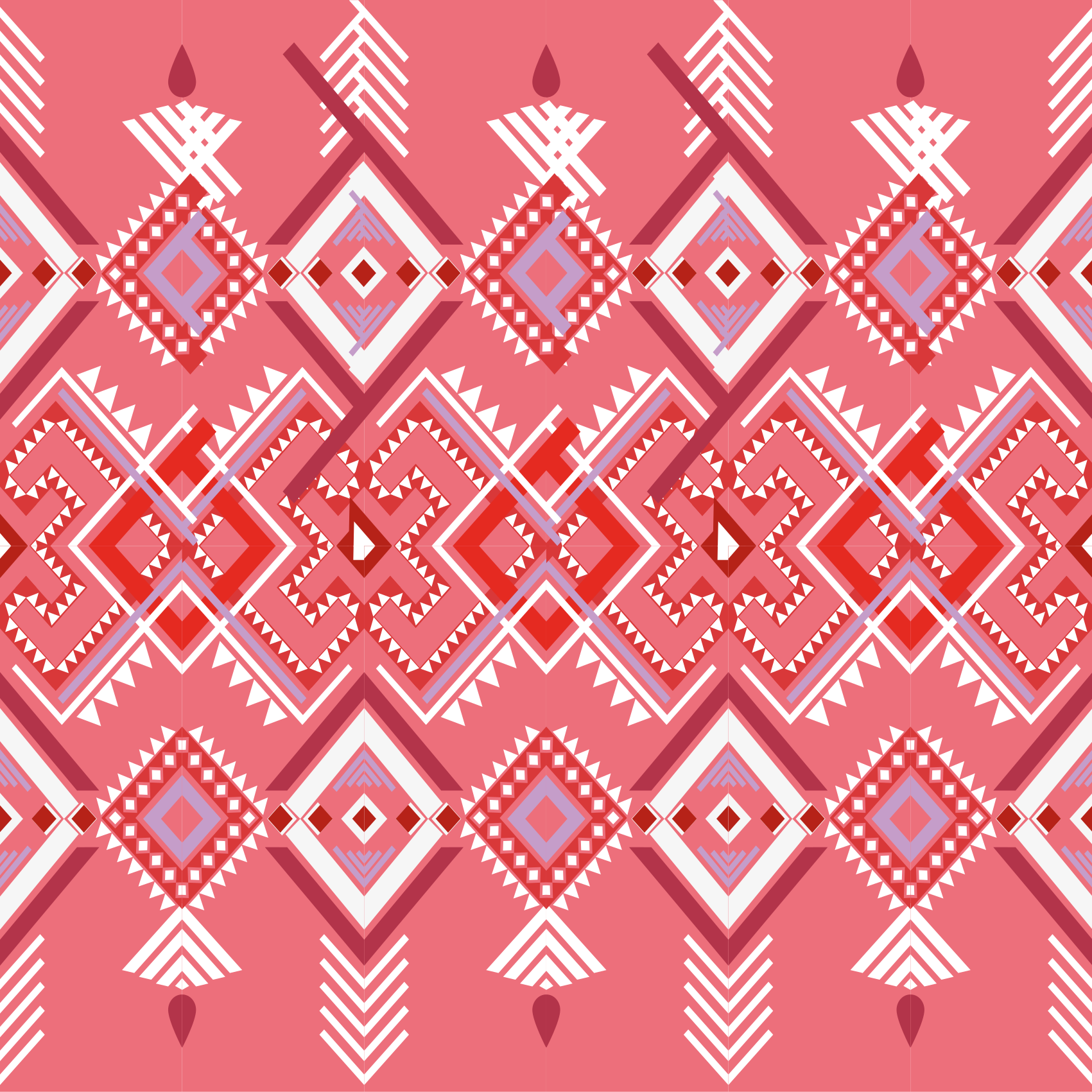 民族乙烯基地毯与部落图案马赛克 - TenStickers