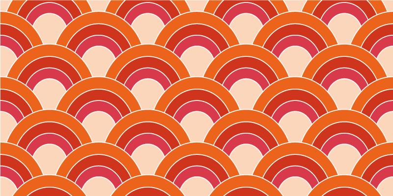 乙烯基地毯几何 色彩缤纷的拱形图案 - TenStickers