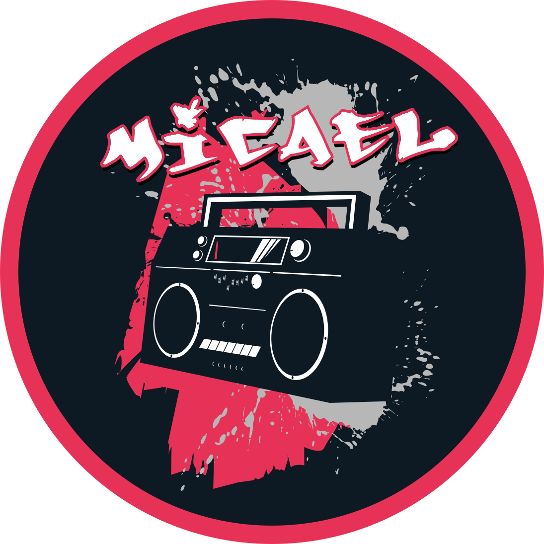 乙烯基地毯名称复古音响主题 - TenStickers