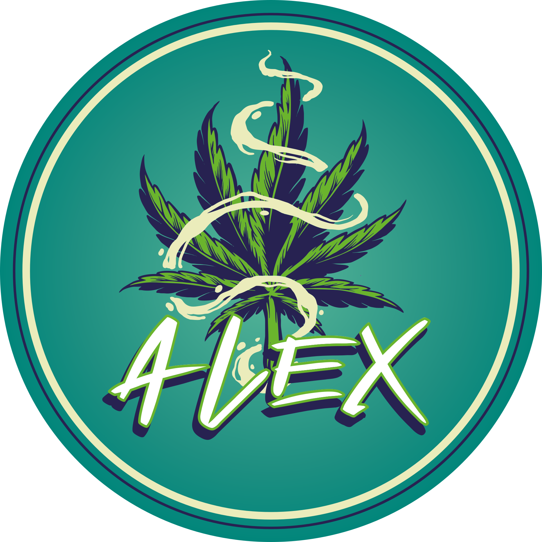 乙烯基地毯名称圆圈 - TenStickers