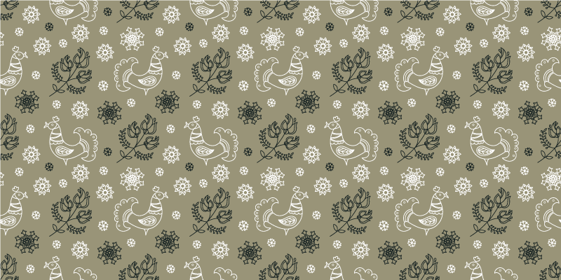 乙烯基地毯名称迷人的动物图案 - TenStickers