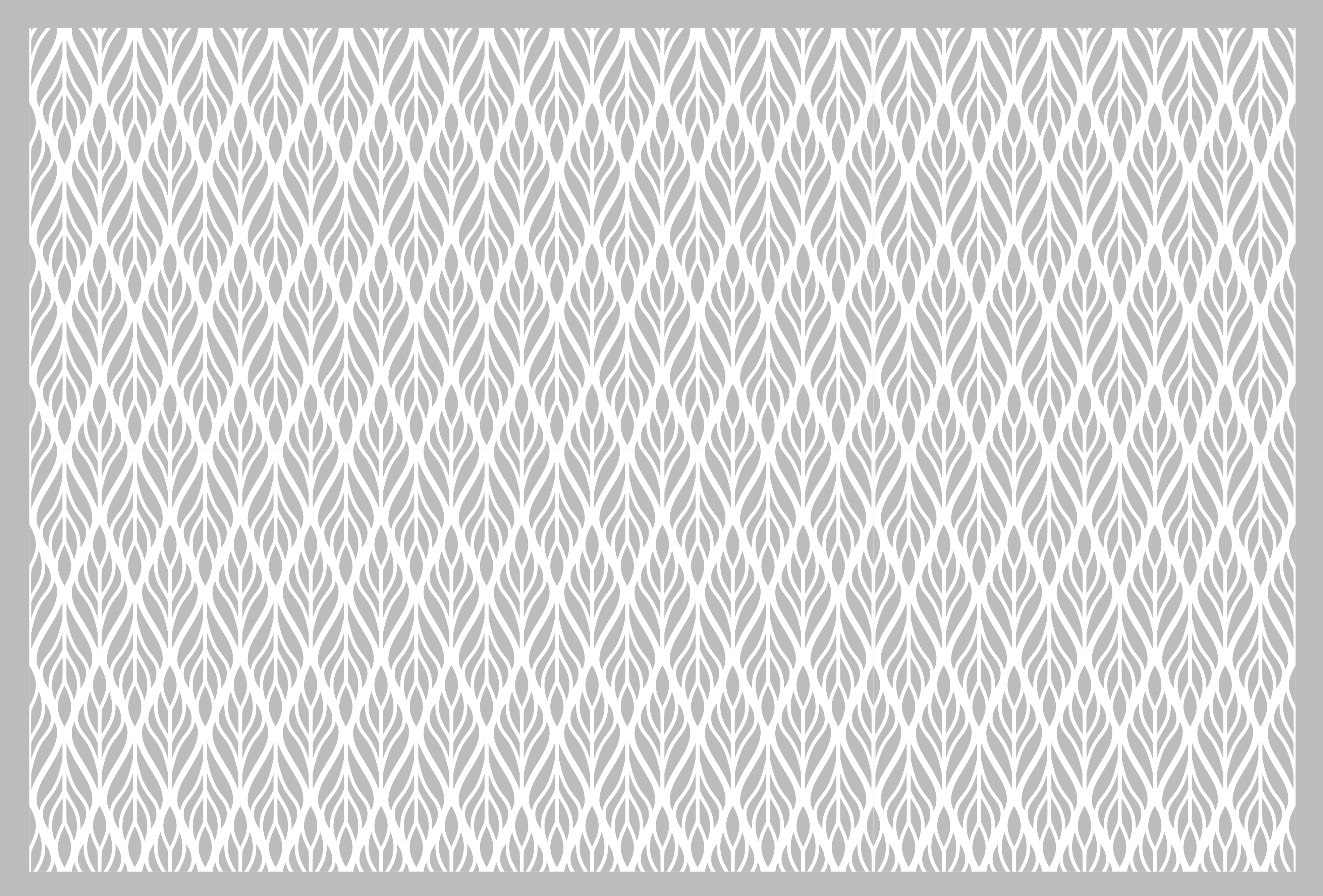 乙烯基地毯灰色叶子图案 - TenStickers