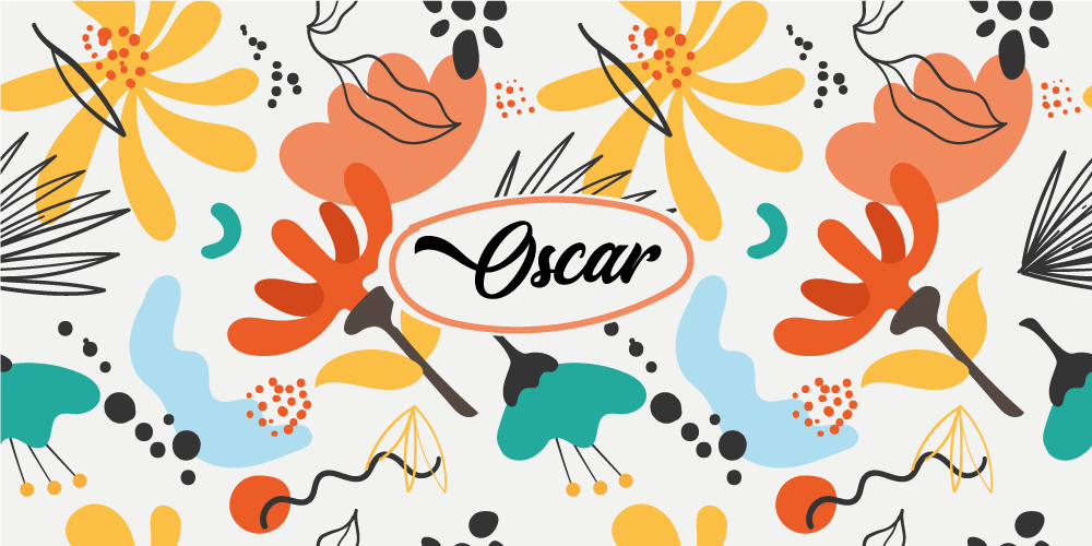 卧室乙烯基地毯定制抽象花卉图案 - TenStickers