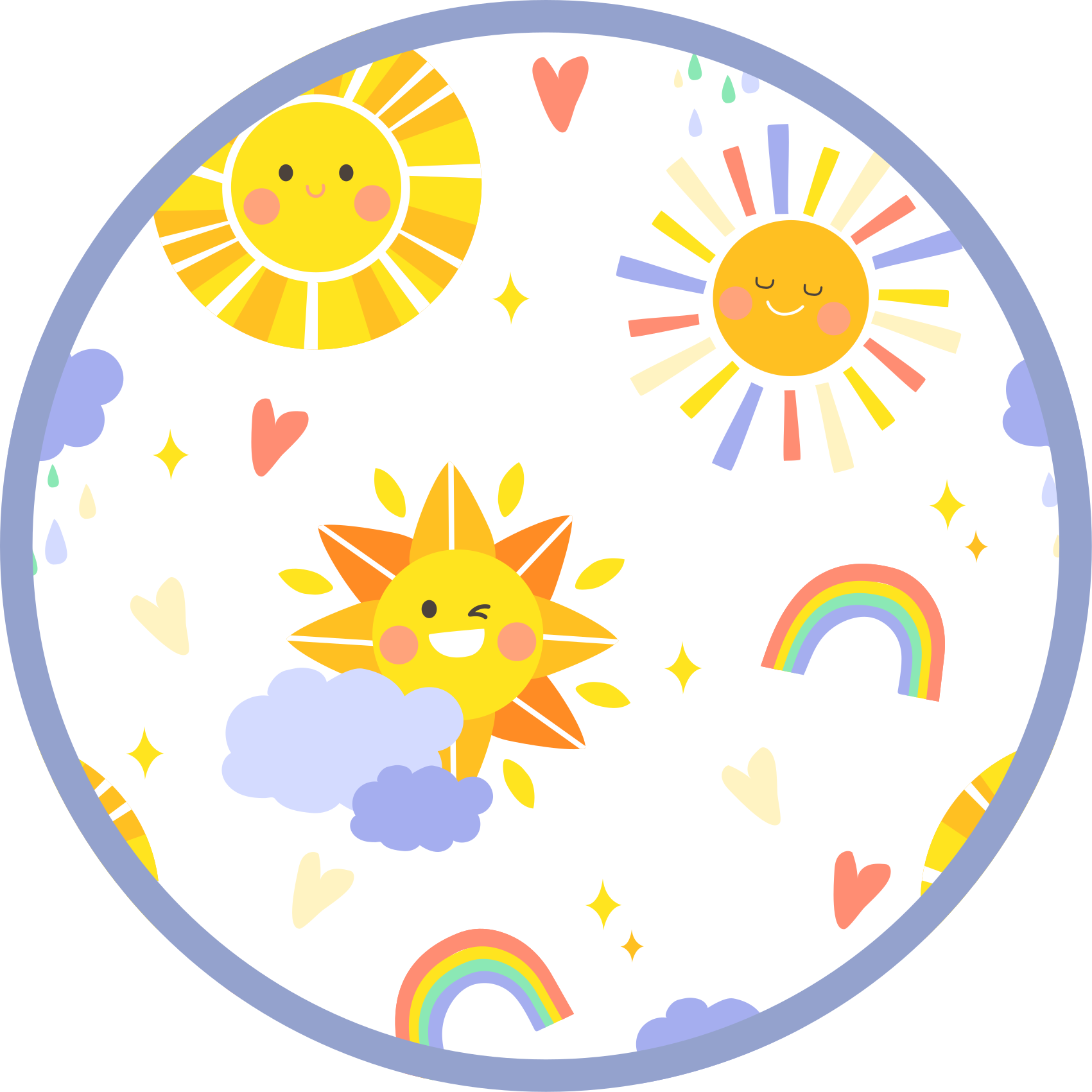 乙烯基地毯 儿童 阳光微笑的乐趣 - TenStickers